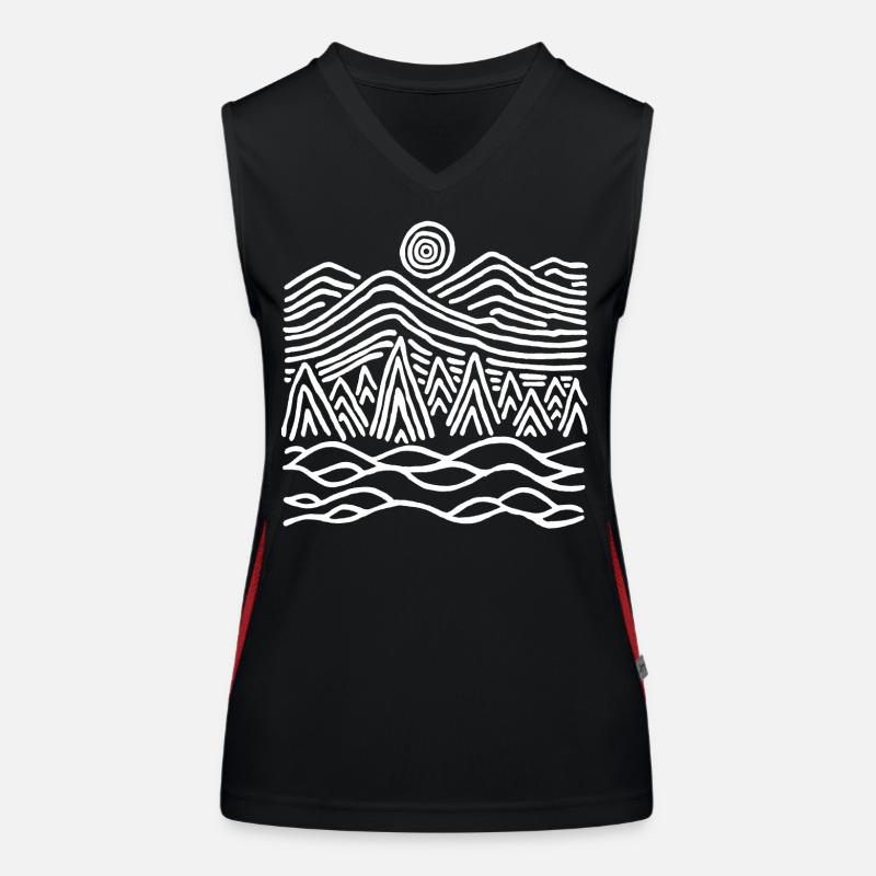 Strange white landscape Women's Functional Contrast Tank Top