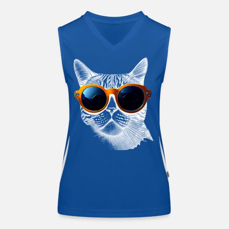 Ambiance de chat cool Débardeur respirant contrasté Femme