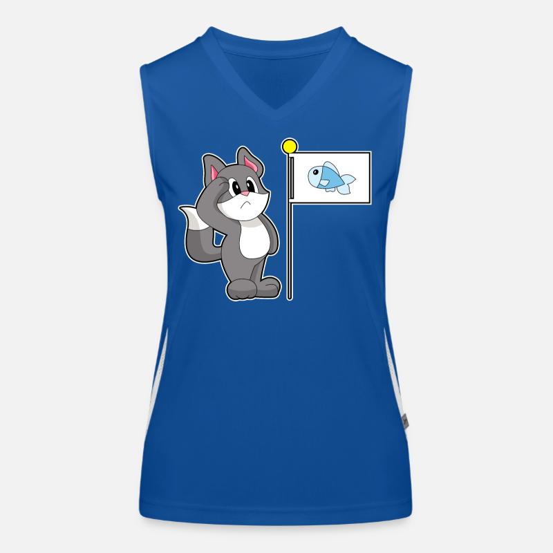 Drapeau de chat Débardeur respirant contrasté Femme