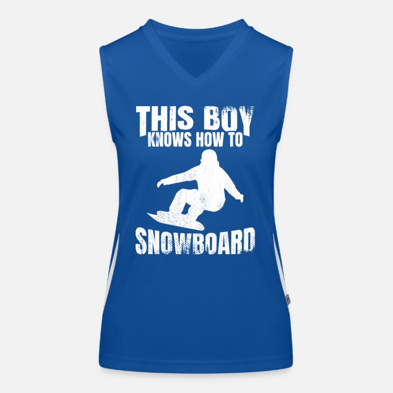 Snowboarding Junge Funktionelles Kontrast-Tank Top für Frauen