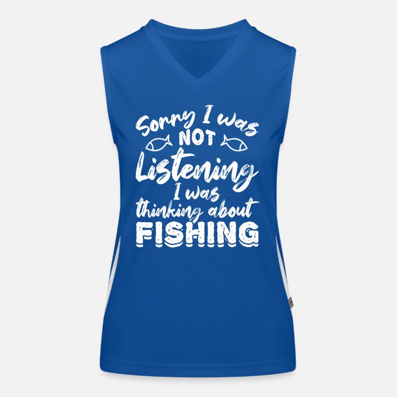 Slogan de pêche Débardeur respirant contrasté Femme