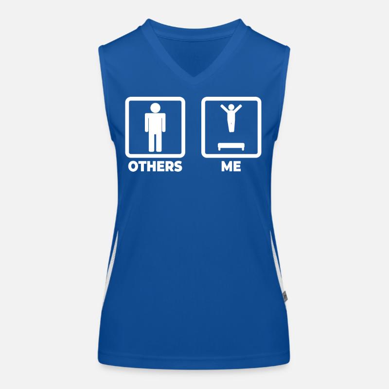 Lustiger Trampolinspringer Funktionelles Kontrast-Tank Top für Frauen