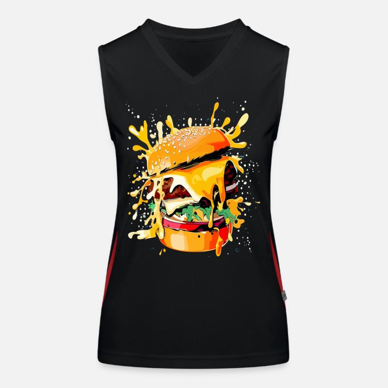 Cheeseburger Burger Lovers Débardeur respirant contrasté Femme
