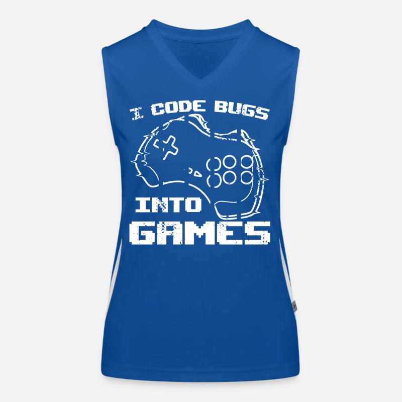 I program bugs in video games Women's Functional Contrast Tank Top