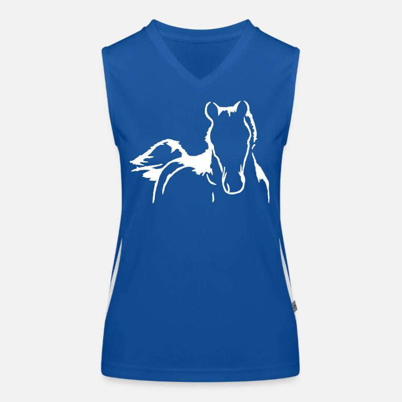 Horse silhouette Women's Functional Contrast Tank Top