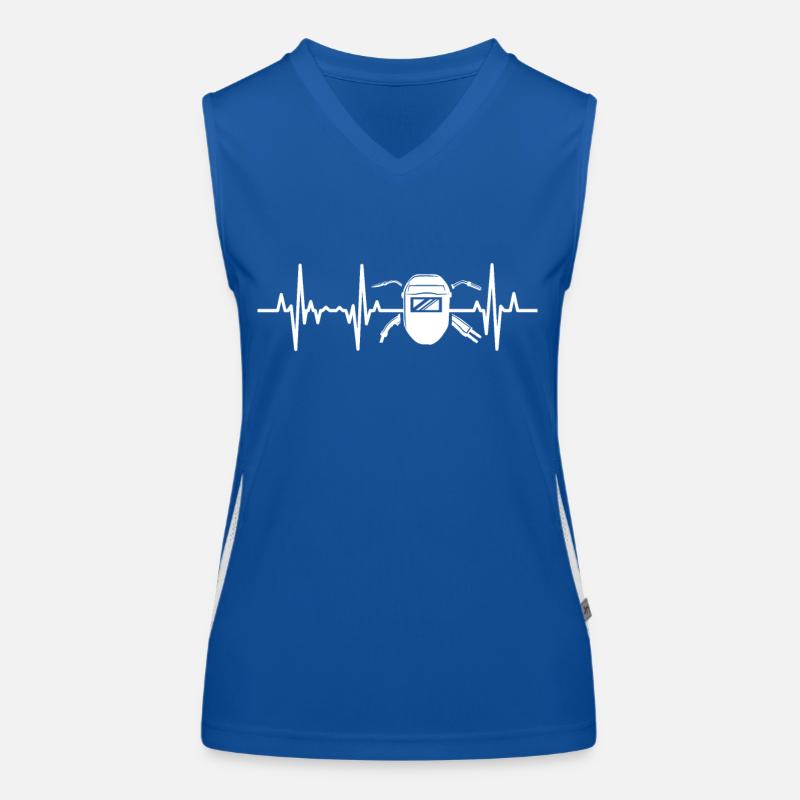 Welder heart palpitations Women's Functional Contrast Tank Top