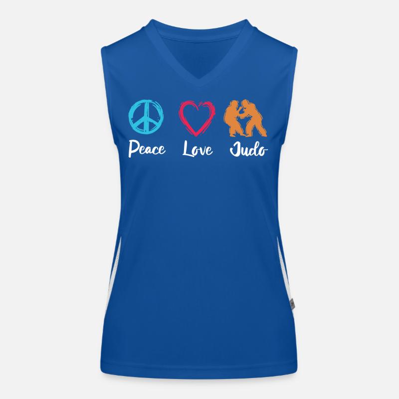 Frieden Liebe Judo Funktionelles Kontrast-Tank Top für Frauen