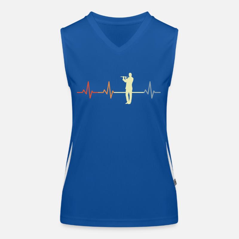 Palpitations cardiaques flûtistes vintage Débardeur respirant contrasté Femme