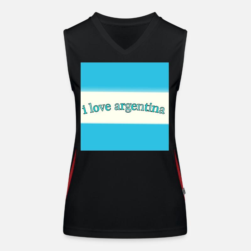 Ich liebe Argentinien Funktionelles Kontrast-Tank Top für Frauen