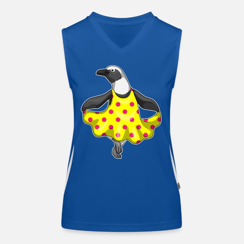 Pinguin Polka Dots Kleid Funktionelles Kontrast-Tank Top für Frauen