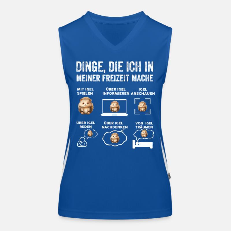Dinge, die ich in meiner Freizeit mache, Igel Funktionelles Kontrast-Tank Top für Frauen