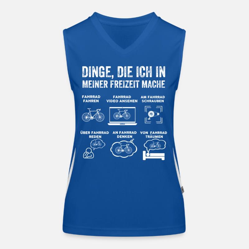 Things Die Ich In Meiner Freizeit Mache Bicycle Funktionelles Kontrast-Tank Top für Frauen