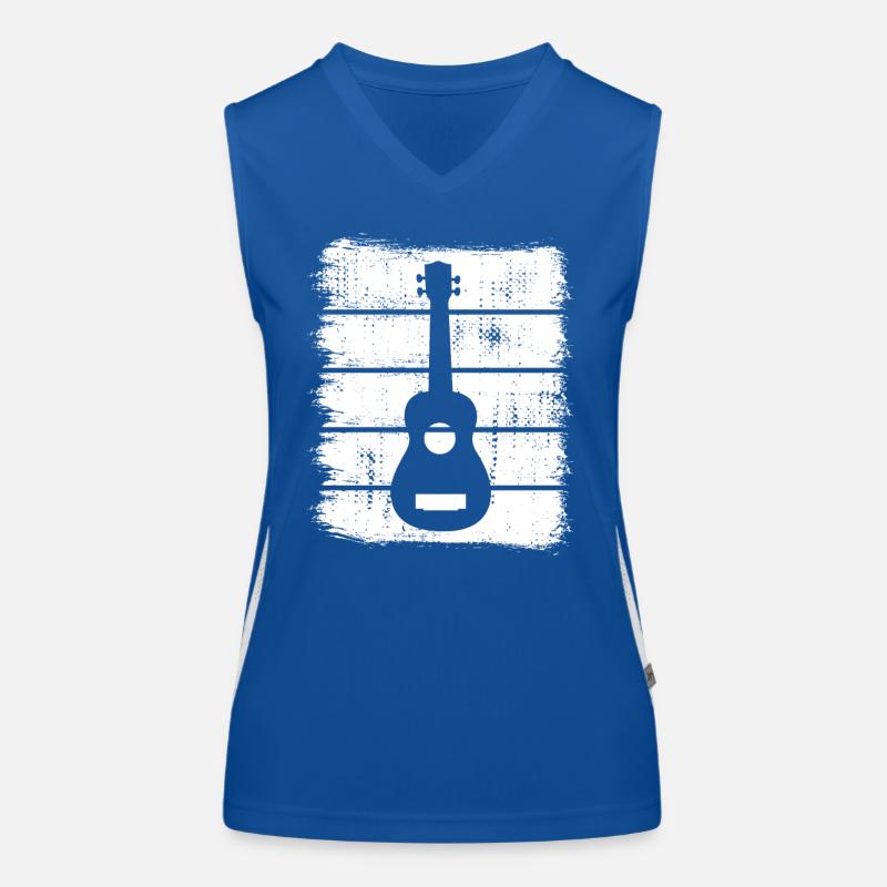 Ukulele Drawing Women's Functional Contrast Tank Top