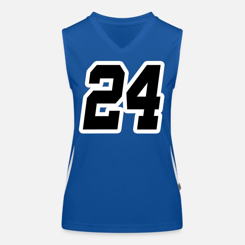 Nummer vierundzwanzig 24 Funktionelles Kontrast-Tank Top für Frauen