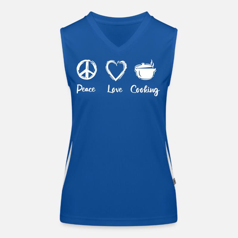 Peace Love Cooking Women's Functional Contrast Tank Top