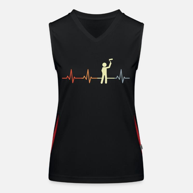 Palpitations cardiaques du maître peintre Débardeur respirant contrasté Femme