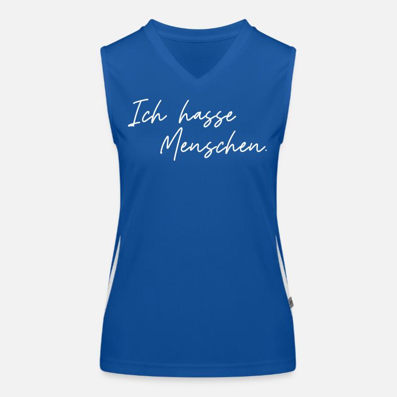 Ich hasse Menschen Funktionelles Kontrast-Tank Top für Frauen