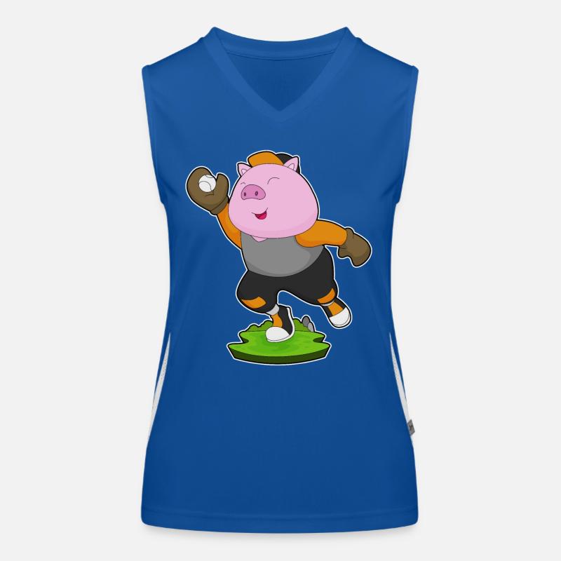 Gant de baseball Pig Débardeur respirant contrasté Femme