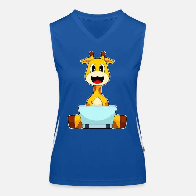 Giraffe Laptop Women's Functional Contrast Tank Top