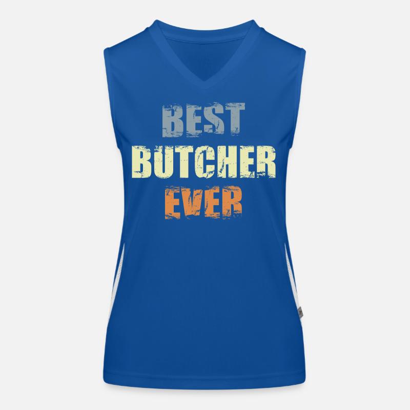 Bester Metzger aller Zeiten Funktionelles Kontrast-Tank Top für Frauen