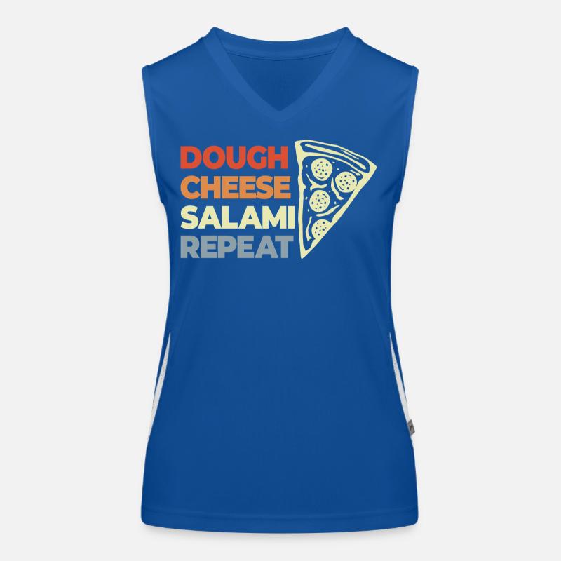 Drôle de dicton de pizza Débardeur respirant contrasté Femme