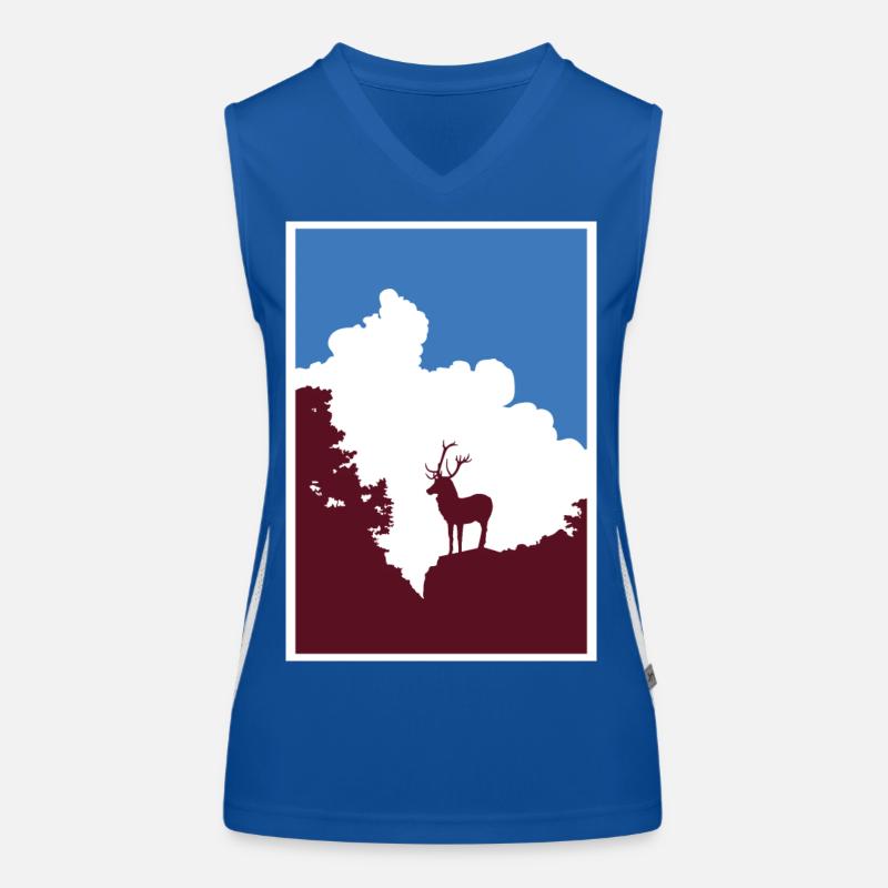 Hirschsprung crazy Funktionelles Kontrast-Tank Top für Frauen