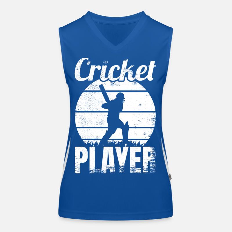 Funny cricketer Women's Functional Contrast Tank Top