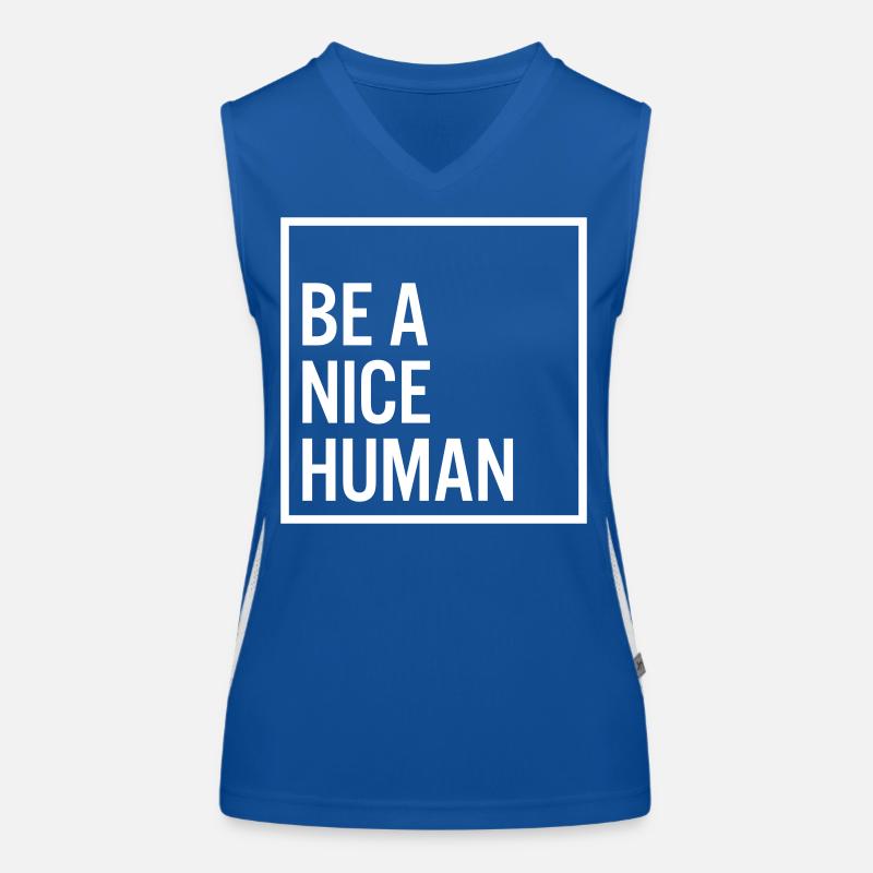 Be a nice human Funktionelles Kontrast-Tank Top für Frauen