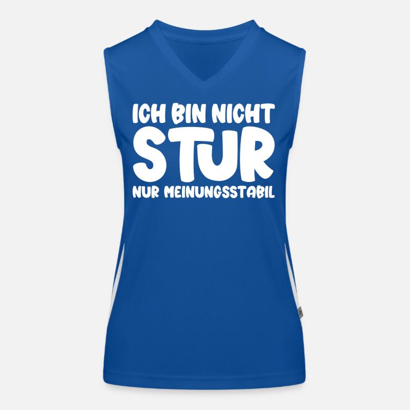 Ich bin nicht stur nur meinungsstabil Funktionelles Kontrast-Tank Top für Frauen