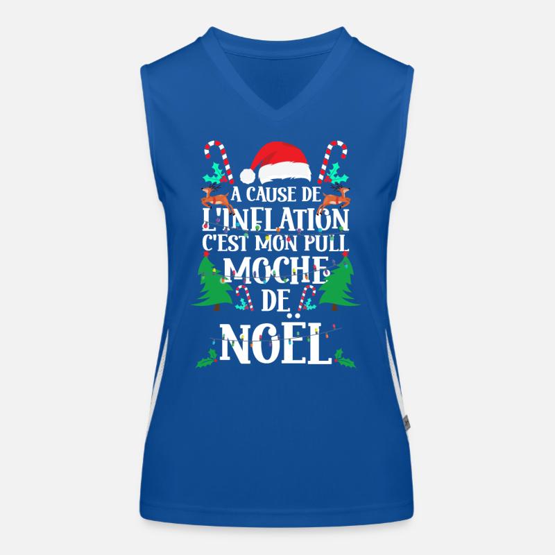 Pull Moche De Noël Débardeur respirant contrasté Femme