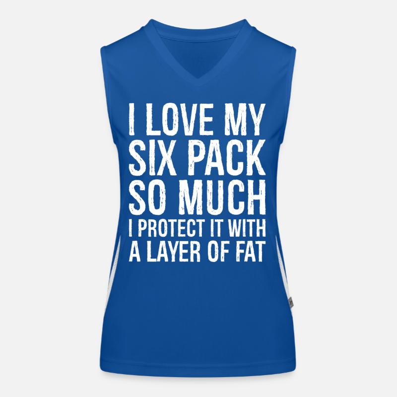 I love my six pack so much funny shirt Débardeur respirant contrasté Femme