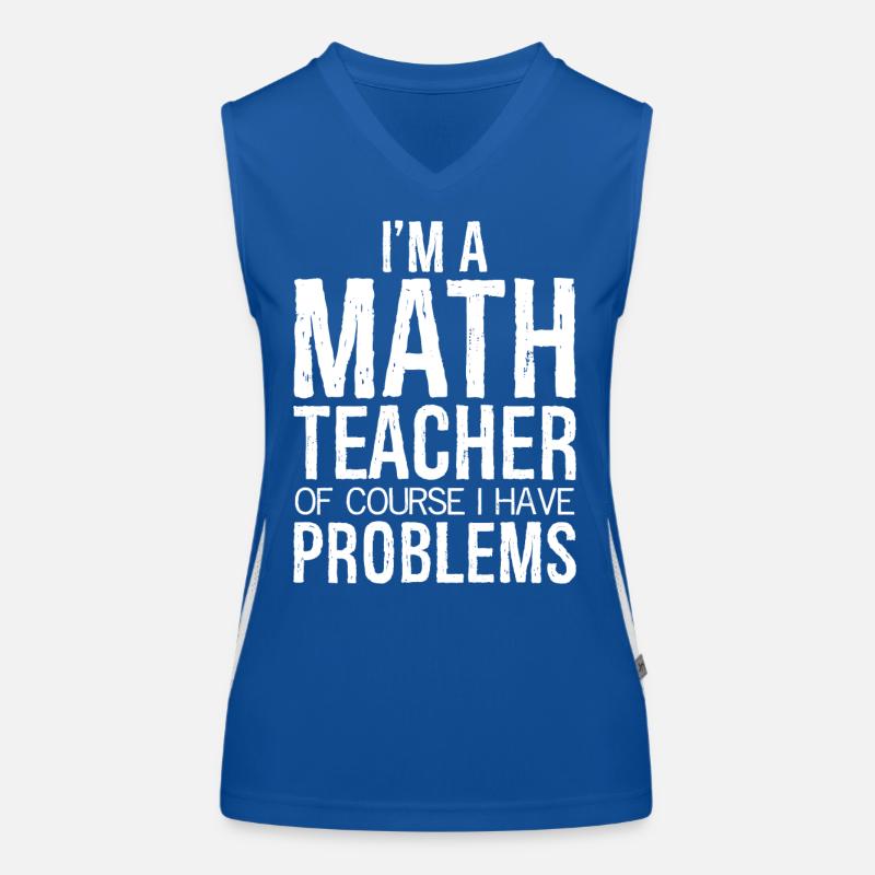 Ich bin ein Mathelehrer lustiges T-Shirt Funktionelles Kontrast-Tank Top für Frauen