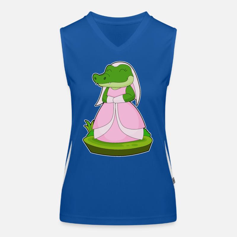 Crocodile voile de mariée mariage Débardeur respirant contrasté Femme