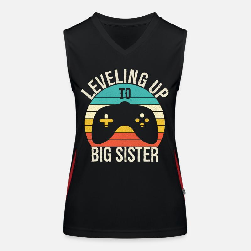 Leveling up to Big Sister Débardeur respirant contrasté Femme