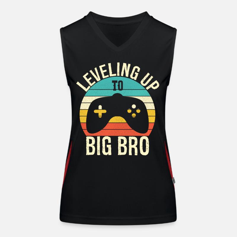 Leveling up to Big Bro Débardeur respirant contrasté Femme