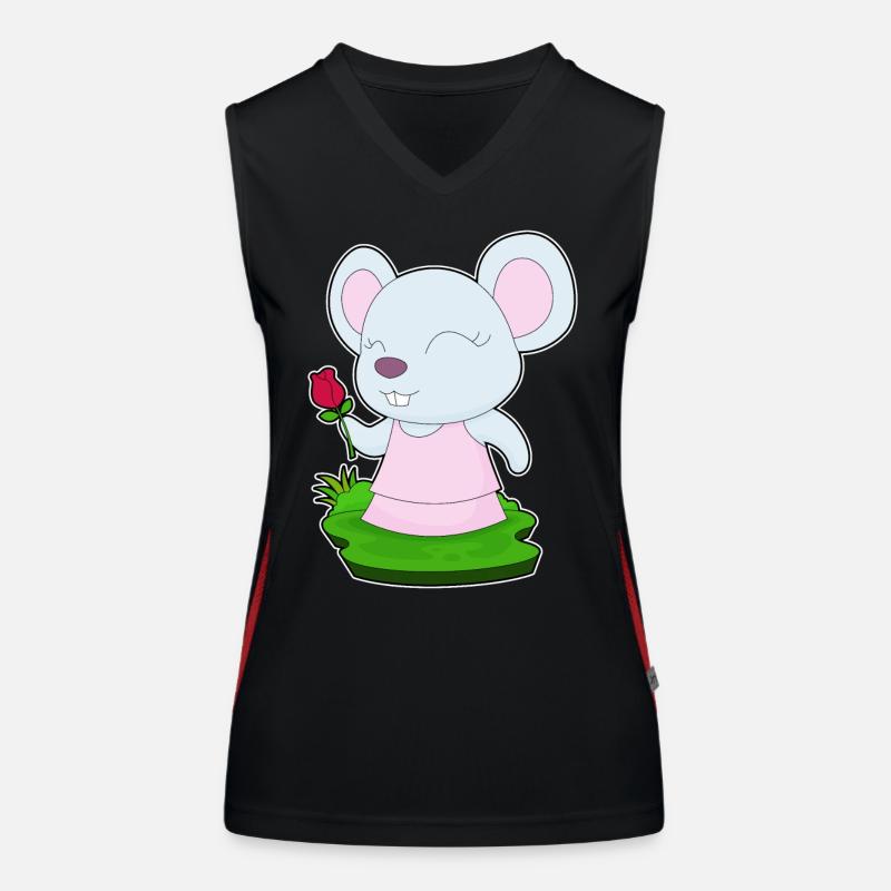 Mouse Rose Débardeur respirant contrasté Femme