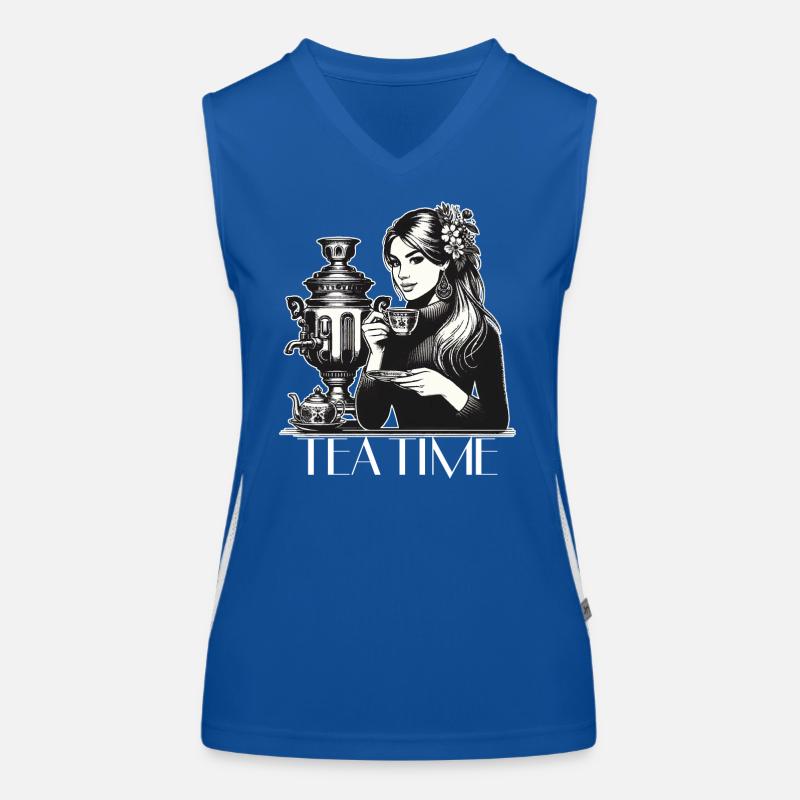 Samowar Teezeit Frau Geschenk Funktionelles Kontrast-Tank Top für Frauen
