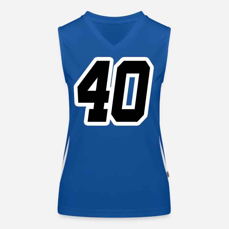 Nummer vierzig 40 Funktionelles Kontrast-Tank Top für Frauen