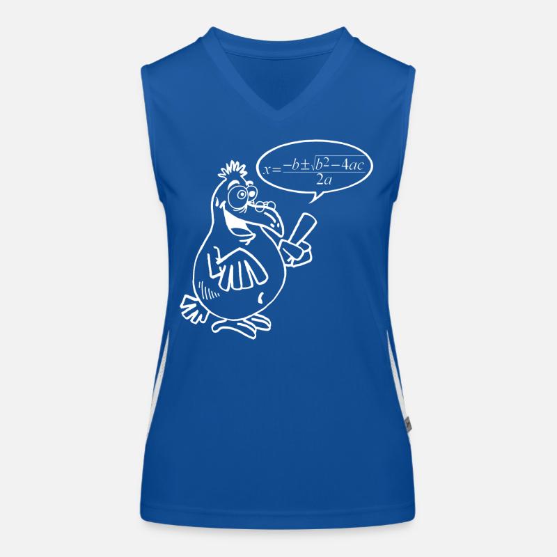 Weißer Schlauer Vogel Funktionelles Kontrast-Tank Top für Frauen