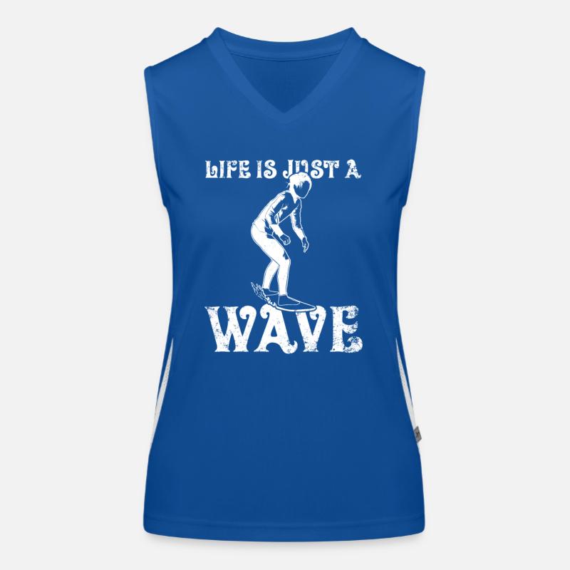 Life Is Just A Wave Funktionelles Kontrast-Tank Top für Frauen