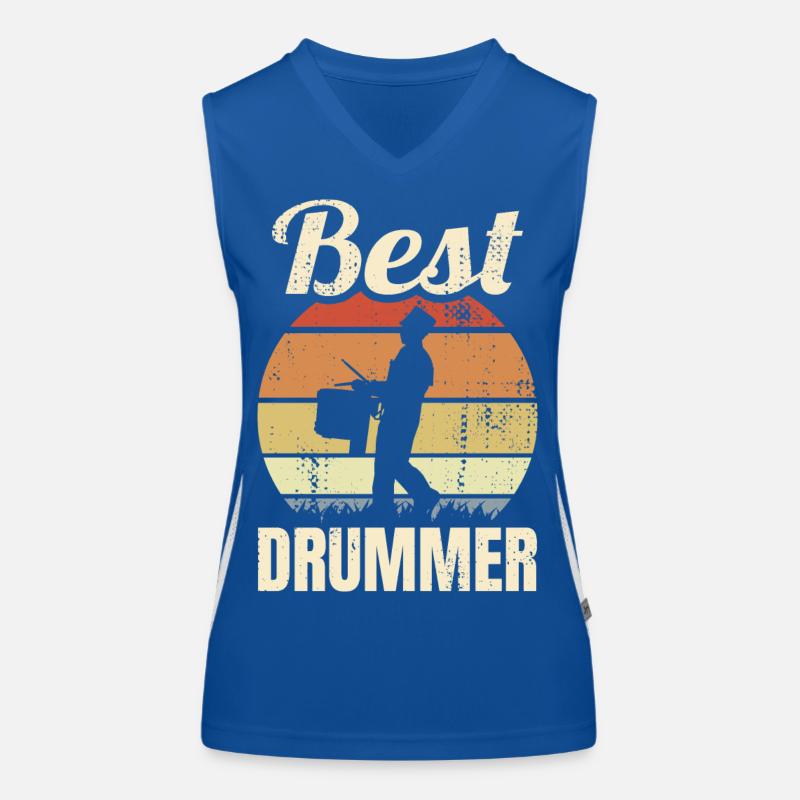 Bester Trommler Funktionelles Kontrast-Tank Top für Frauen