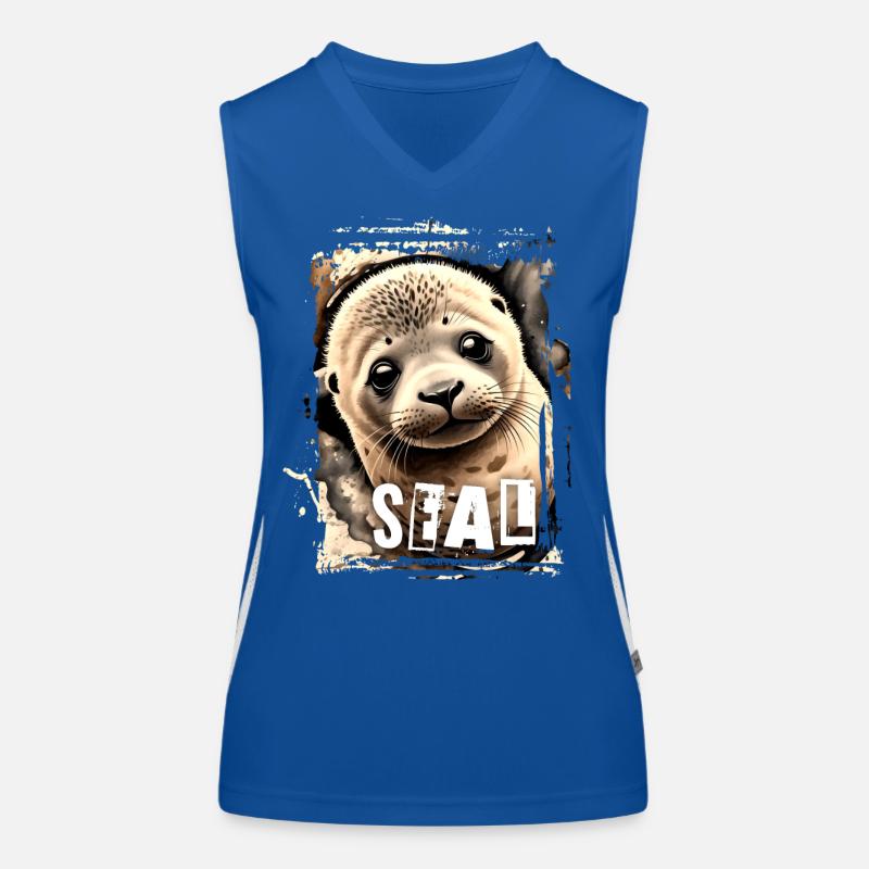 Phoque bébé phoque Débardeur respirant contrasté Femme