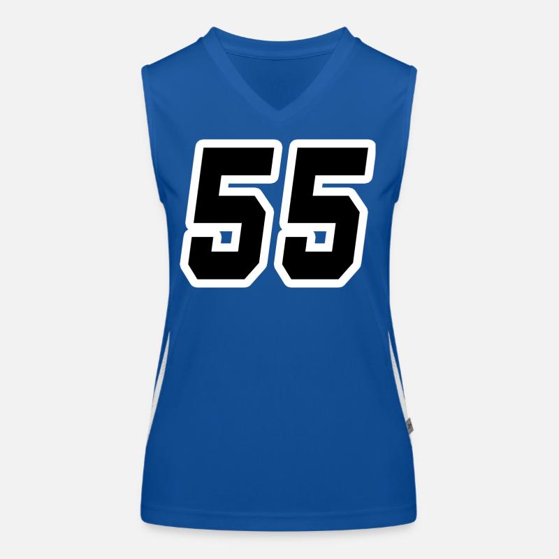Nummer fünfundfünfzig 55 Funktionelles Kontrast-Tank Top für Frauen
