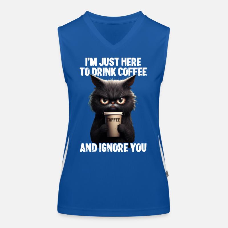 Grumpy Kitty chat café matin Grouch cadeau Débardeur respirant contrasté Femme