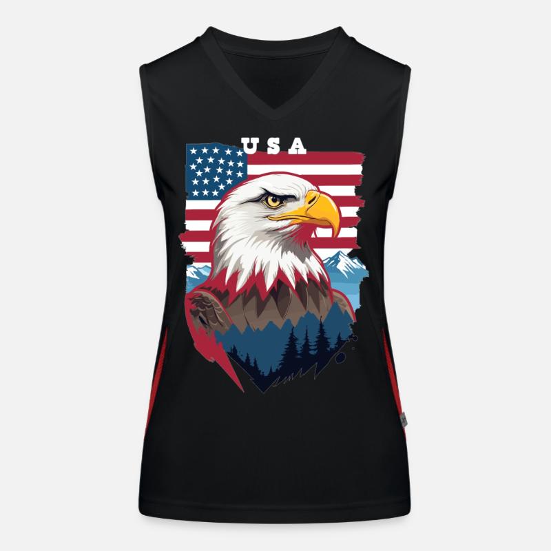 Bald eagle Women's Functional Contrast Tank Top