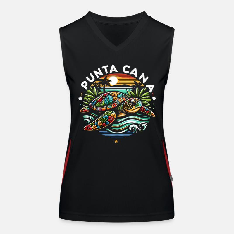 Tortue de Punta Cana Débardeur respirant contrasté Femme