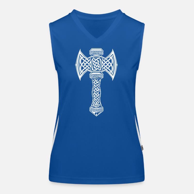 Mjöllnir Wikinger-Symbol Funktionelles Kontrast-Tank Top für Frauen