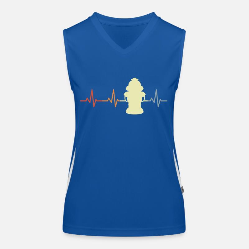 Vintage Fire Hydrant Heart Line Women's Functional Contrast Tank Top