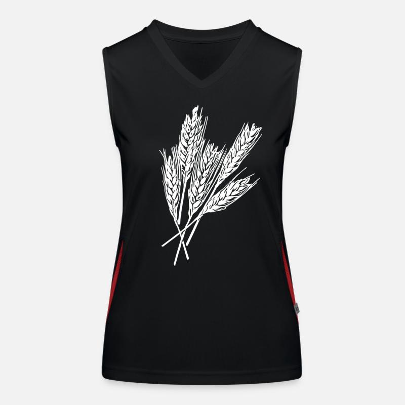 5 wheat ears Women's Functional Contrast Tank Top