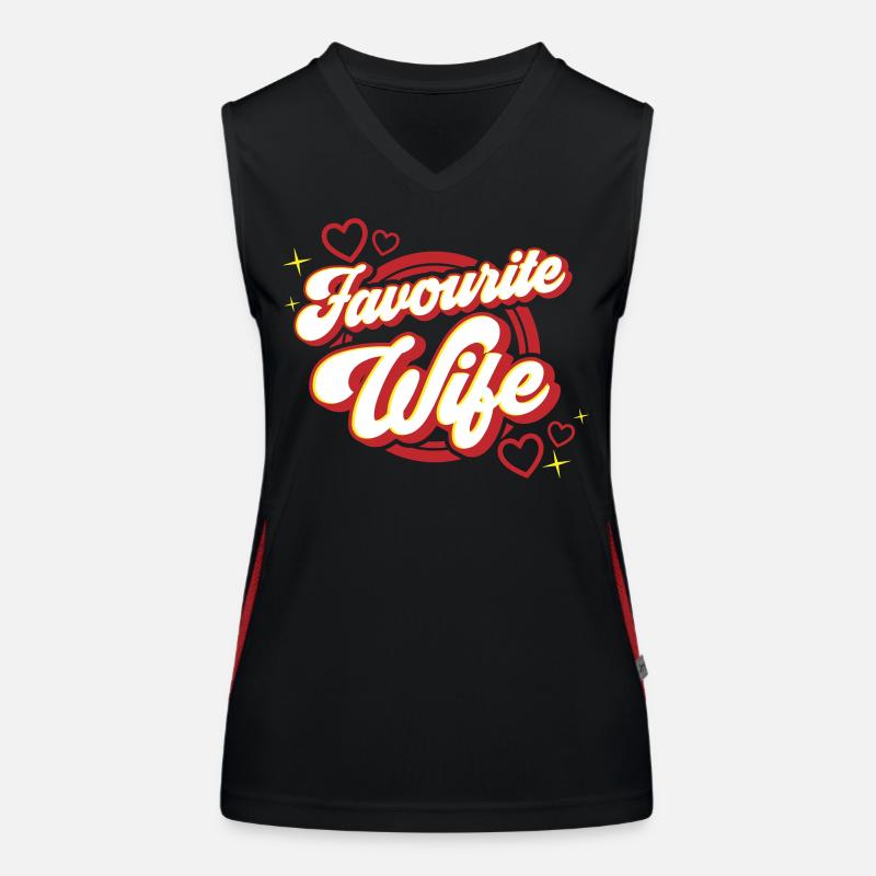 Favourite Wife | Farben änderbar Funktionelles Kontrast-Tank Top für Frauen